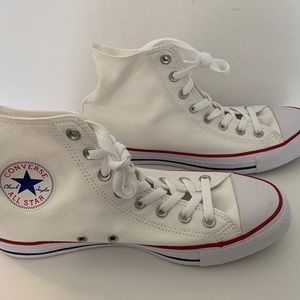 *SOLD*Converse Chuck Taylor all star white canvas Men 8 Women 10 unisex high top
